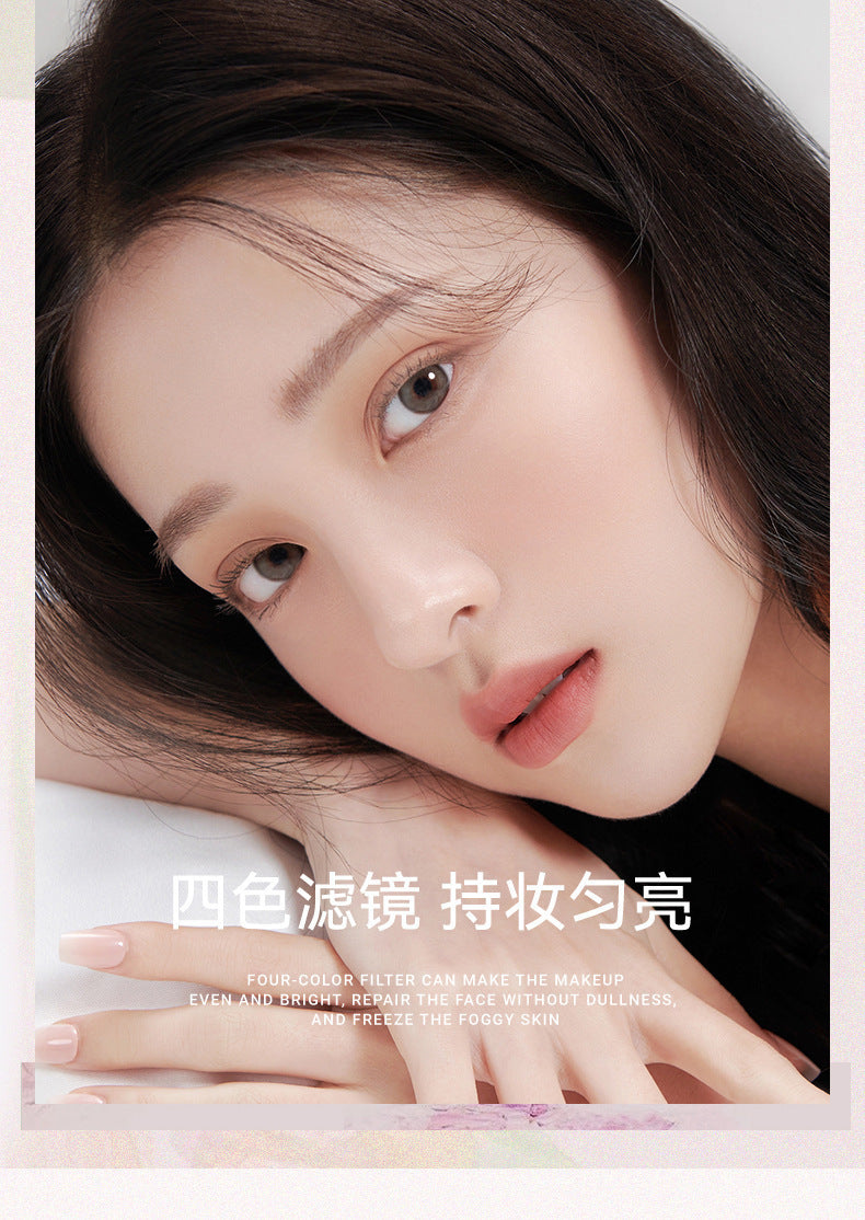 NOVO Soft Focus Iridescent Four-Color Setting Powder Oil Control Concealer Touch-Up Brightening Skin Tone Long-Lasting Waterproof Loose Powder6307
