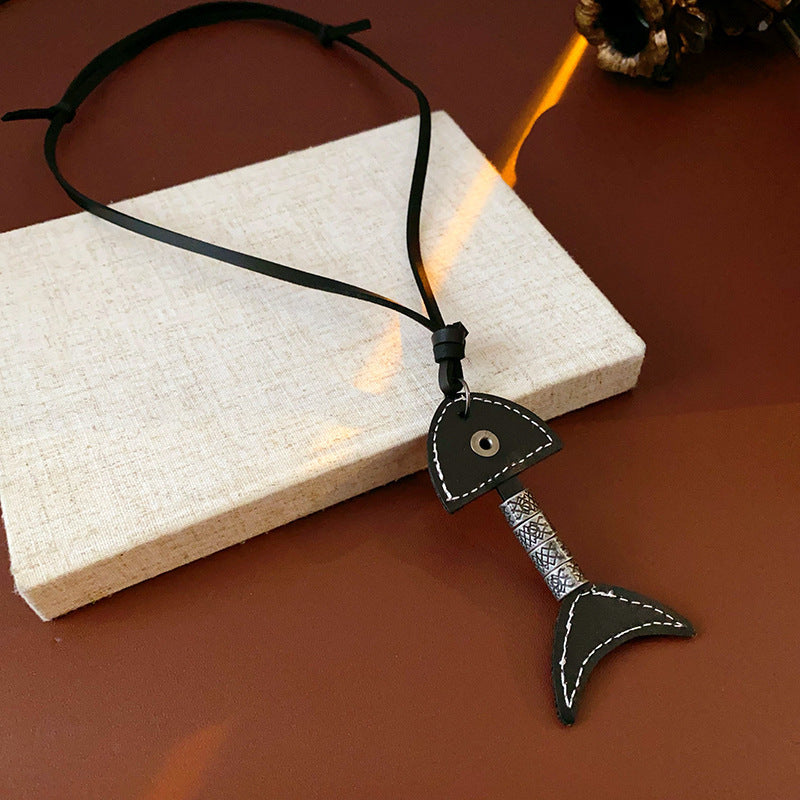 Vintage Distressed Starfish Metal Pendant Necklace Bohemian Ethnic Style Choker Collarbone Chain Vacation Style Necklace for Women