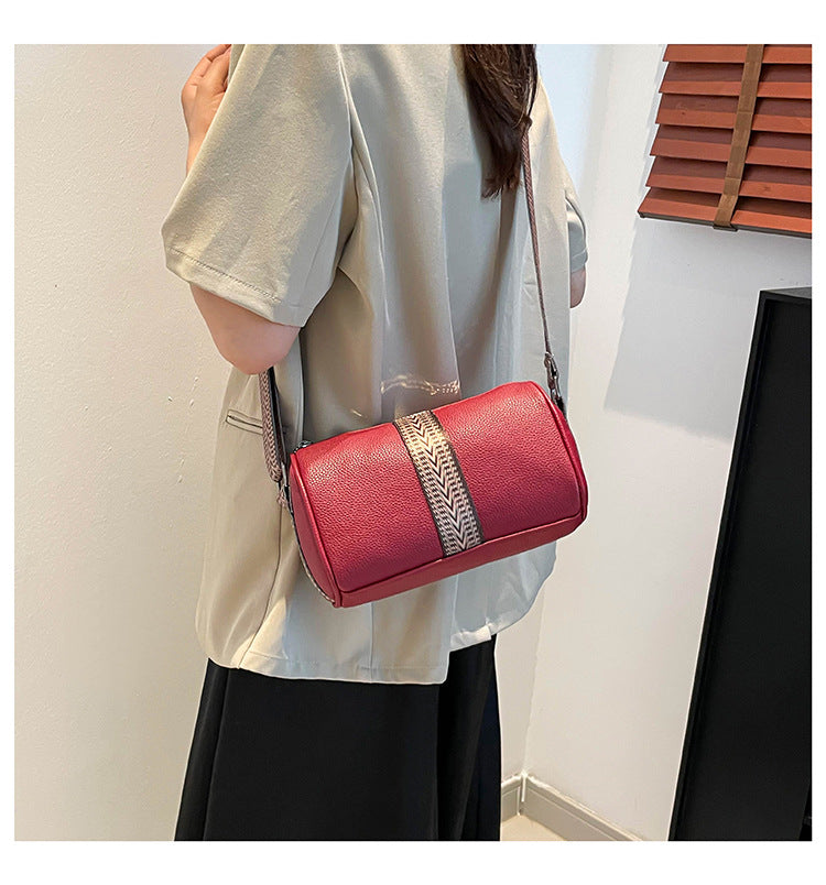 Genuine Leather Fashion Large Capacity Women's Bag2023New Top Layer Cowhide European and American Retro Casual Bag Trendy Single Shoulder Crossbody Bag