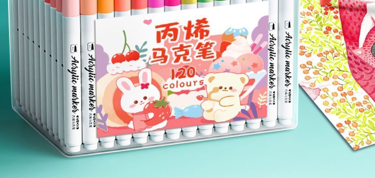 Acrylic Marker Pen Student Non-toxic Washable Kindergarten Children's Art Set Watercolor Pen Refillable