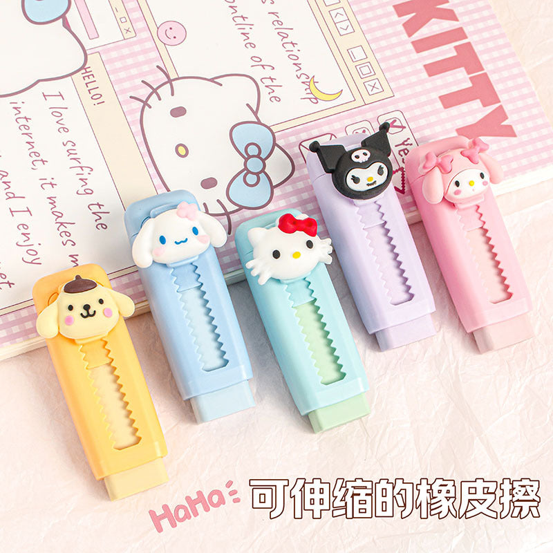 Sanrio Push-Pull Eraser Retractable Cartoon Eraser No Debris Student Back-to-School Season Learning Supplies Wholesale http://detail.1688.com/offer/829893494848.html