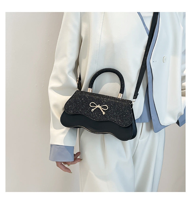 Fashion Trend Casual Simple Texture Baguette Bag2025Summer new style women's personalized shoulder crossbody bag