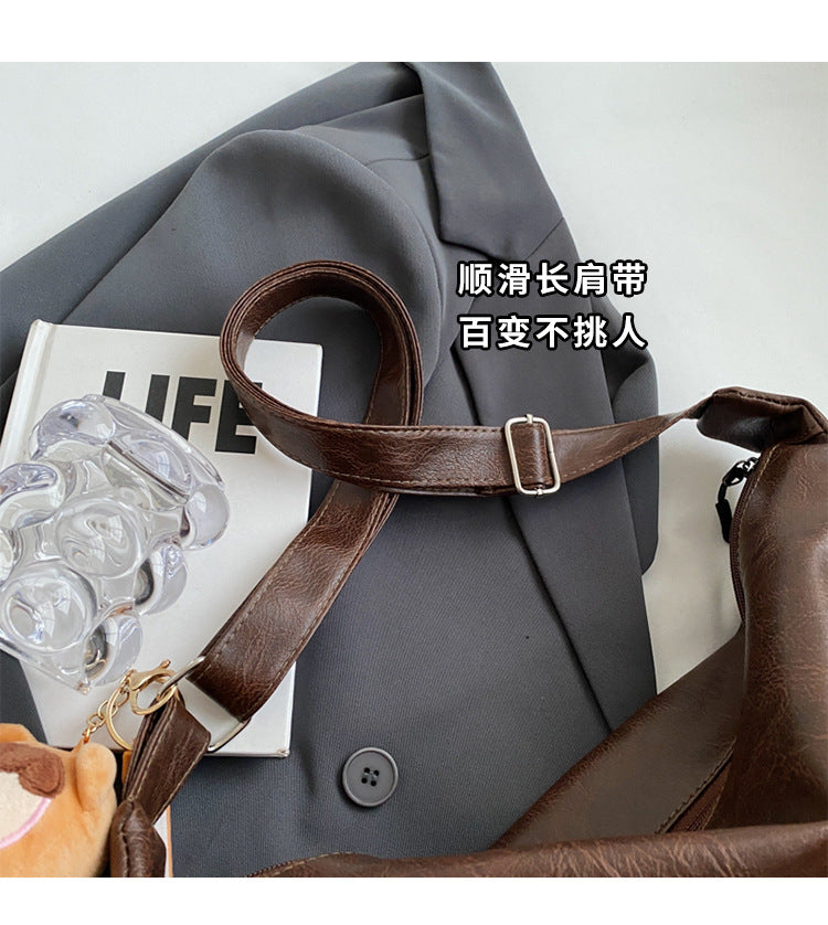 Niche Underarm Bag for Women2024New Autumn and Winter Fashion Retro Dumpling Bag High-end Versatile Shoulder Crossbody Bag