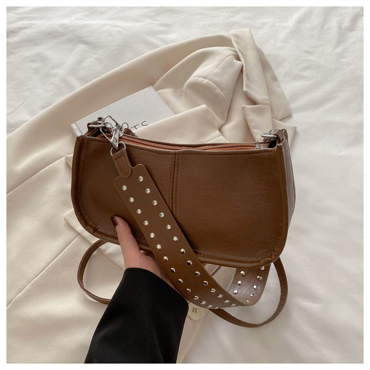 Crossbody Pouch2025Spring New Underarm Bag Niche Handbag Versatile Commuter Single Shoulder Underarm Rivet Women's Bag