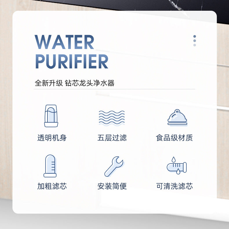 Faucet Water Purifier Water Filter Kitchen Tap Water Filter Direct Drinking Single Outlet Ceramic Filter Cartridge Wholesale