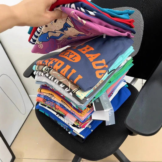 1688Wholesale Clothing2024Summer Streetwear Women's Short Sleeve t Shirt Women's Korean Style Loose Cotton Top Base Layer