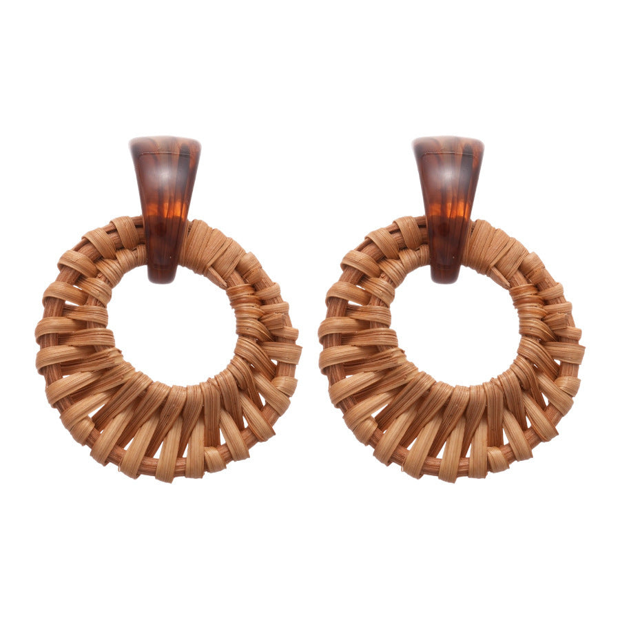 2025Bohemian Cross-Border Trendy Earrings for Women, Vintage Ethnic Style Fashion Studs, Beach Vacation Style Ear Jewelry