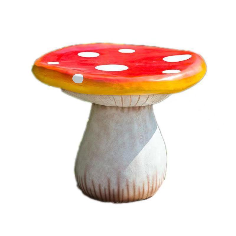 Outdoor fiberglass mushroom table and chair ornament Yard Table Courtyard Garden Kindergarten Garden Landscape Sculpture Ornament