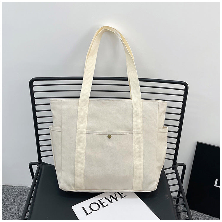 Large Capacity Tote Canvas Bag for Work and Going out Good-looking Commuter's All-Matching Art Student Book One Shoulder Bag Bag
