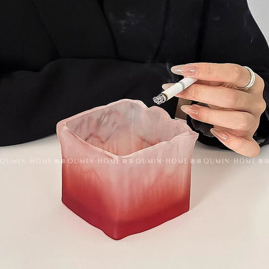 ins Fashionable Classic Creative Home Bedroom Hotel Office Trendy Glacier Glass Ashtray