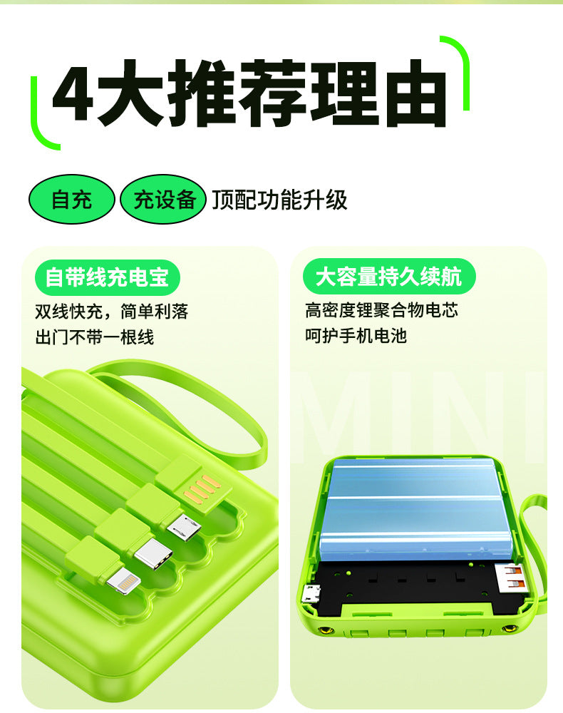 Cross-border wholesale mini power bank3c Authentication20000mAh Large Capacity Power Bank Gift Printing logo