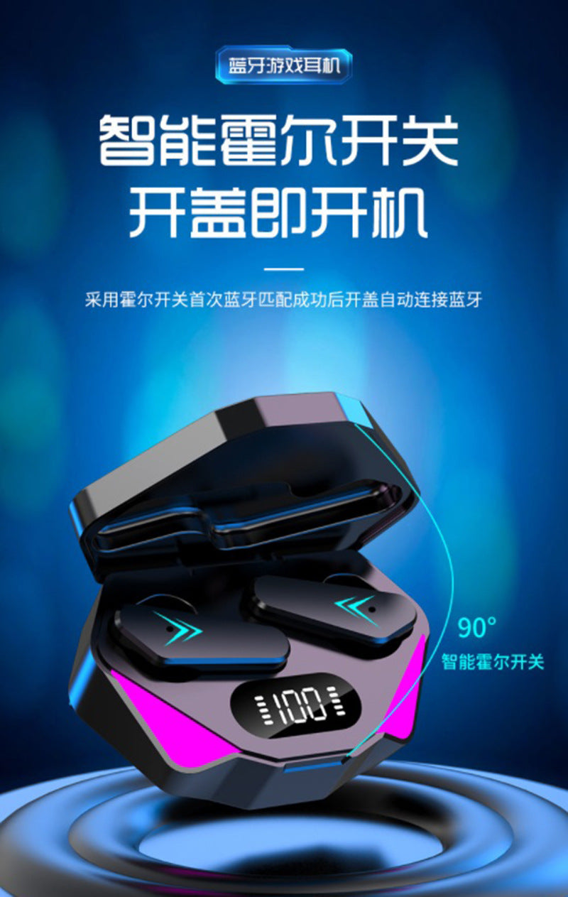 Cross-border Exclusive Hot-Selling Bluetooth Earphones X15Wireless In-Ear Headphones5.3E-Sports Low Latency Digital Display Gaming Headset