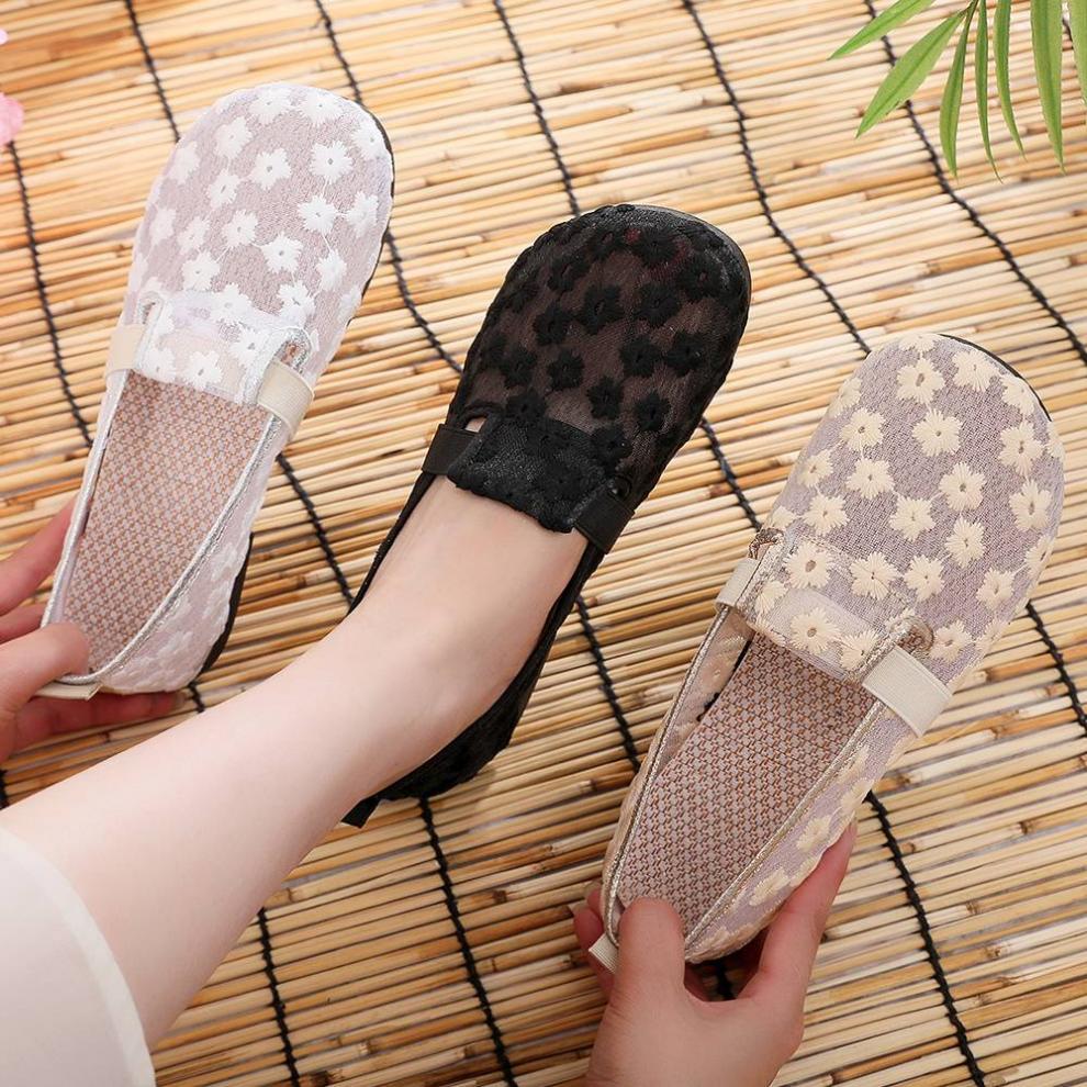 Summer New Beijing Cloth Shoes High-Quality Hot-Selling Comfortable Women's Shoes Thin Breathable Non-Suffocating Flat Soft Sole Shoes