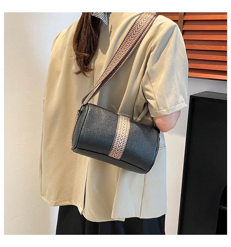 Genuine Leather Fashion Large Capacity Women's Bag2023New Top Layer Cowhide European and American Retro Casual Bag Trendy Single Shoulder Crossbody Bag