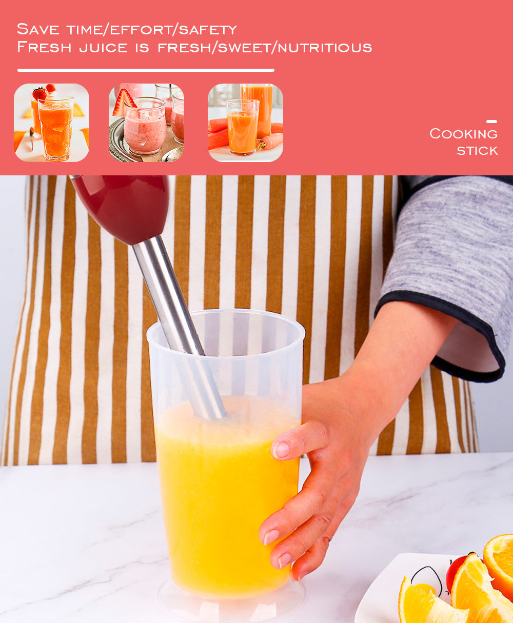 European Standard5Combination1Multifunctional Kitchen Handheld Cooking Stick Baby Food Electric Stirring Stick Milk Juicer Meat Grinder