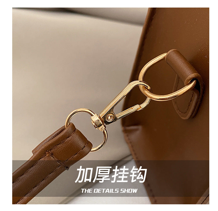 Large Capacity Patchwork Spring2025Casual New Korean Style Trendy Fashion European and American ins Single-shoulder Handheld Small Square Bag