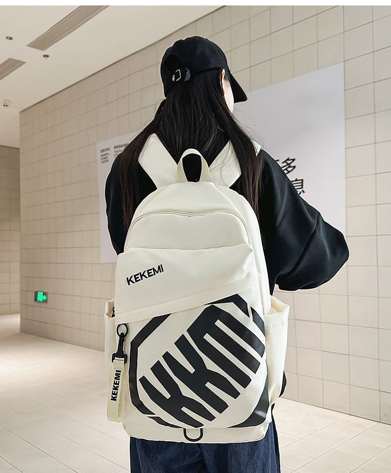 Cross-border Trade Casual Backpack Trendy Letter Waterproof Backpack Large-capacity outdoor travel high-value backpack http://detail.1688.com/offer/972131324440.html