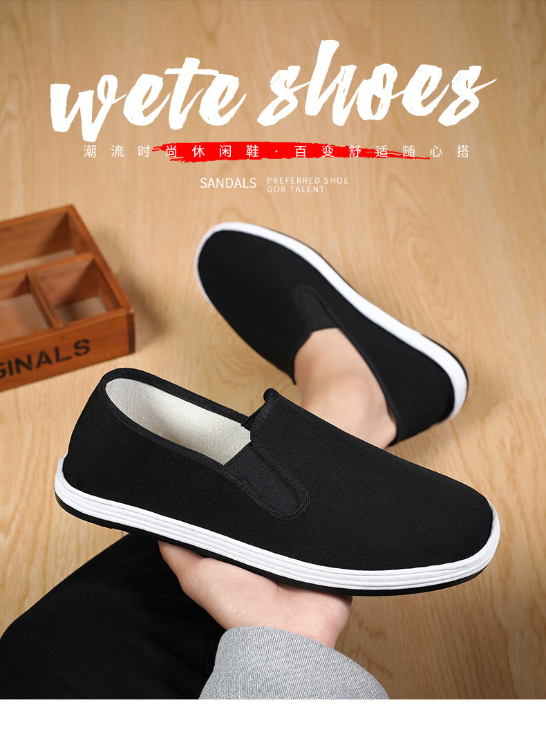 Old Beijing Cloth Shoes Spring Work Shoes Men's Slip-On Shoes Men's Layered Sole Cloth Shoes Men's Casual Old Cloth Shoes
