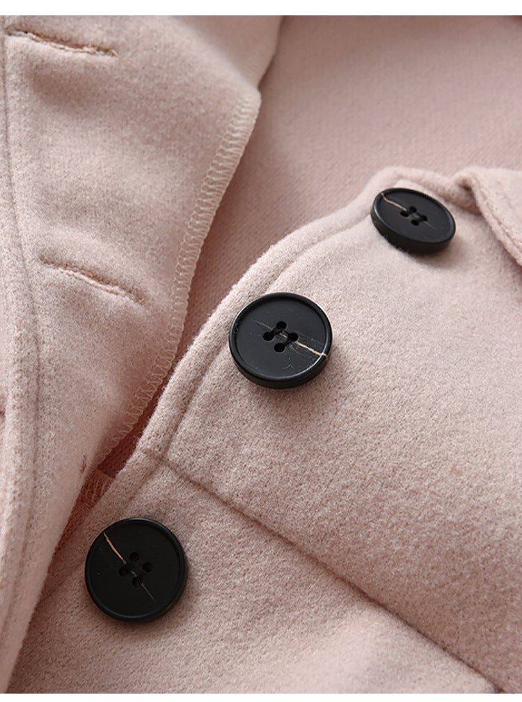 Cross-Border E-commerce Children's Coat Autumn Girls' Bow Thickened Korean Style Mid-Length Woolen Coat Manufacturer Wholesale