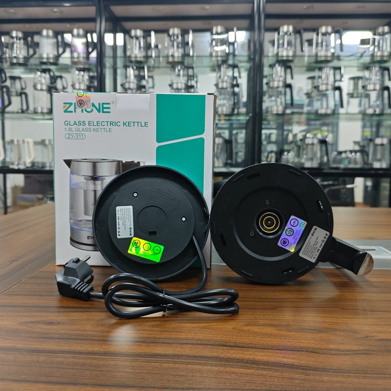 ZHUNE In-stock Glass Electric Kettle Electric Kettle Tea Kettle Water Boiler for Home and Hotel Wholesale1.8L Capacity