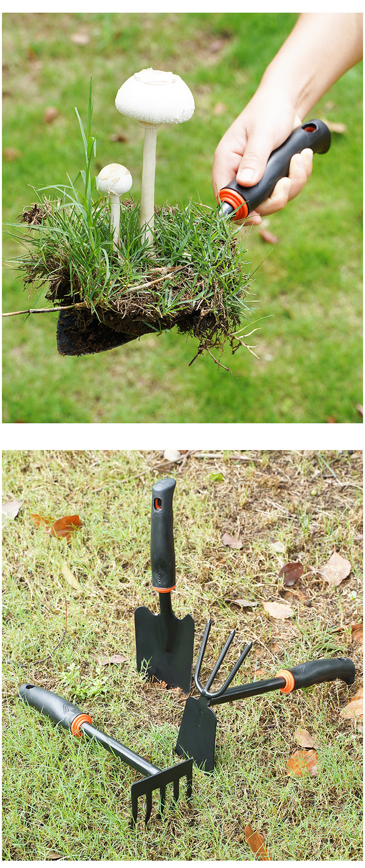 Gardening Shovel Large Flower Planting Shovel Soil Tool Household Vegetable Planting Succulent Planting Iron Shovel Iron Hoe Hoe Soil Turning Set