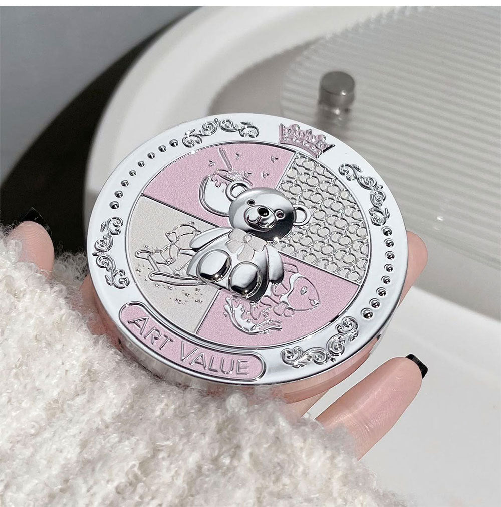 ART VALUE Bear Knight Soft Focus Powder Setting Powder Oil Control Long-lasting Waterproof Sweatproof Mom's Good Skin A44