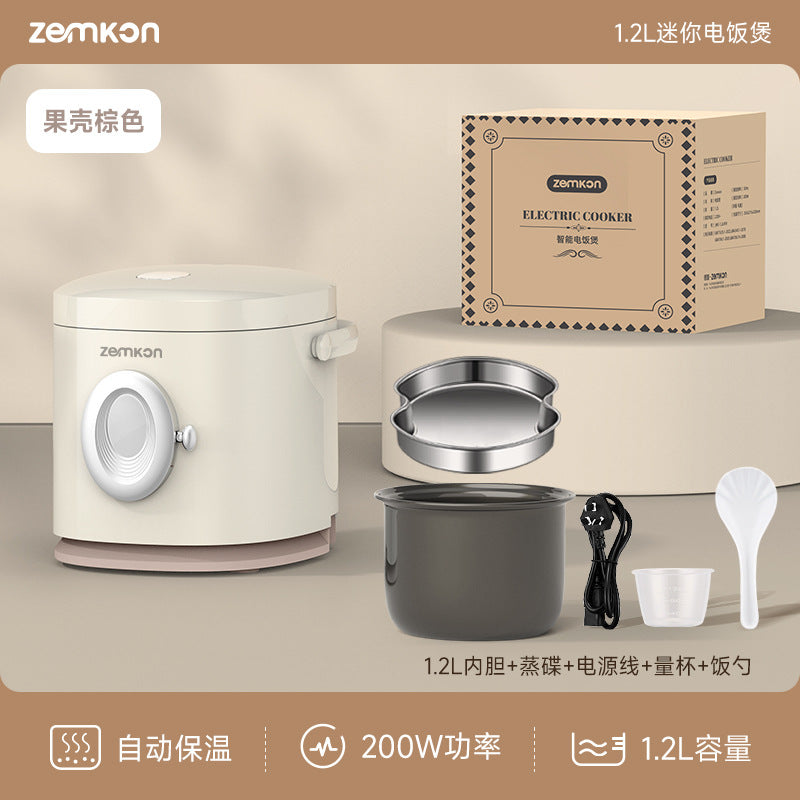 Germany Zemkon1.2L Small Rice Cooker1-2Home Dormitory Smart Small Mini Single Person Rice Cooker