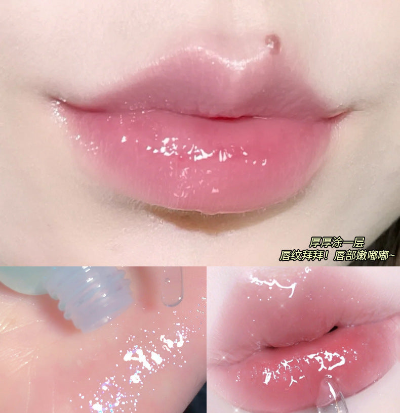 Gege bear Gogo Bear Bowknot Radiant Lip Gloss Hydrating Moisturizing Nourishing Lip Line Reducing Jar Lip Oil