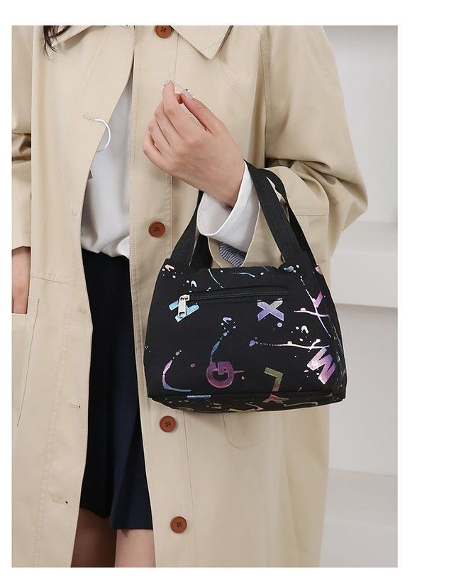 Cloth Bag Women Canvas Handheld Small Bag Oxford Cloth Waterproof Lunch Bag Phone Bag Women Bag New Style Mom Shopping Bag
