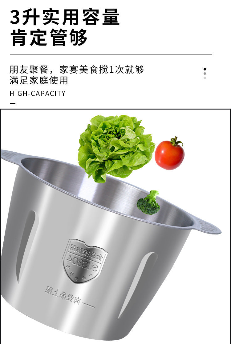 Kitchen Household Electric Meat Grinder Stainless Steel Multifunctional Meat Mincer Mixer Food Processor Small Meat Chopper