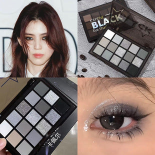 Capel Ice Cream Nine-Color Eyeshadow Palette Pearlescent Matte Rose Palette Under-eye Blush Oat Milk Tea Earth Pure Desire