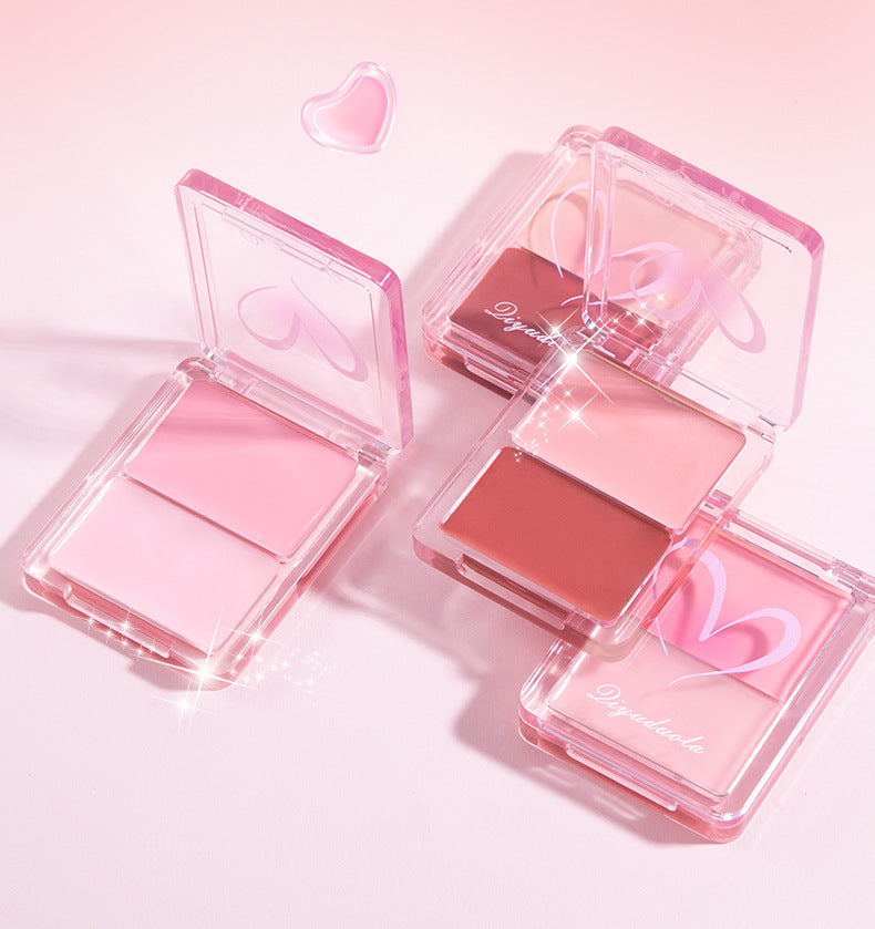 Qiyu Dora Water Glow Blush Palette Hydrating Natural Contour Highlight Expanding Color Face Brightening v864