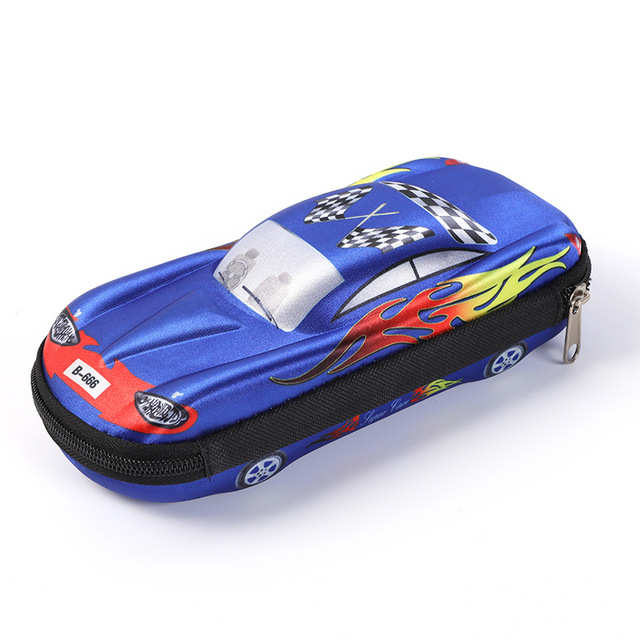3D Racing car Pencil cases Cartoons school pencil case for c