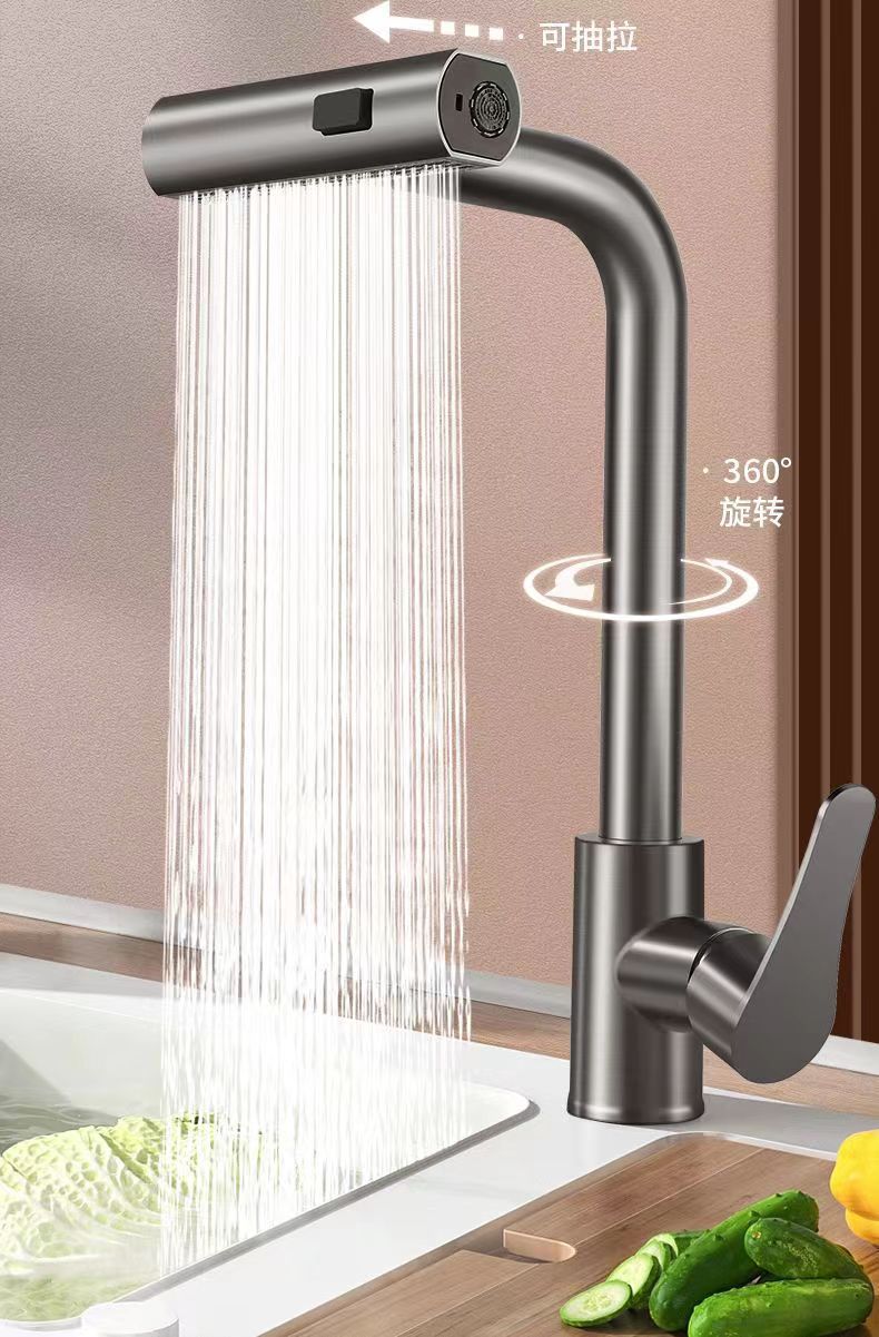 kitchen tap Three-Way Raindance Kitchen Pull-Out Faucet for Home Use, Suitable for Sink and Dishwashing Basin