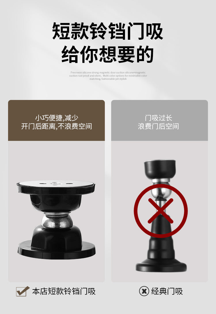 Short No-Drill Door Stopper Home Strong Magnetic Office Door Bumper Floor Magnetic Silicone Anti-Collision Door Back Stopper