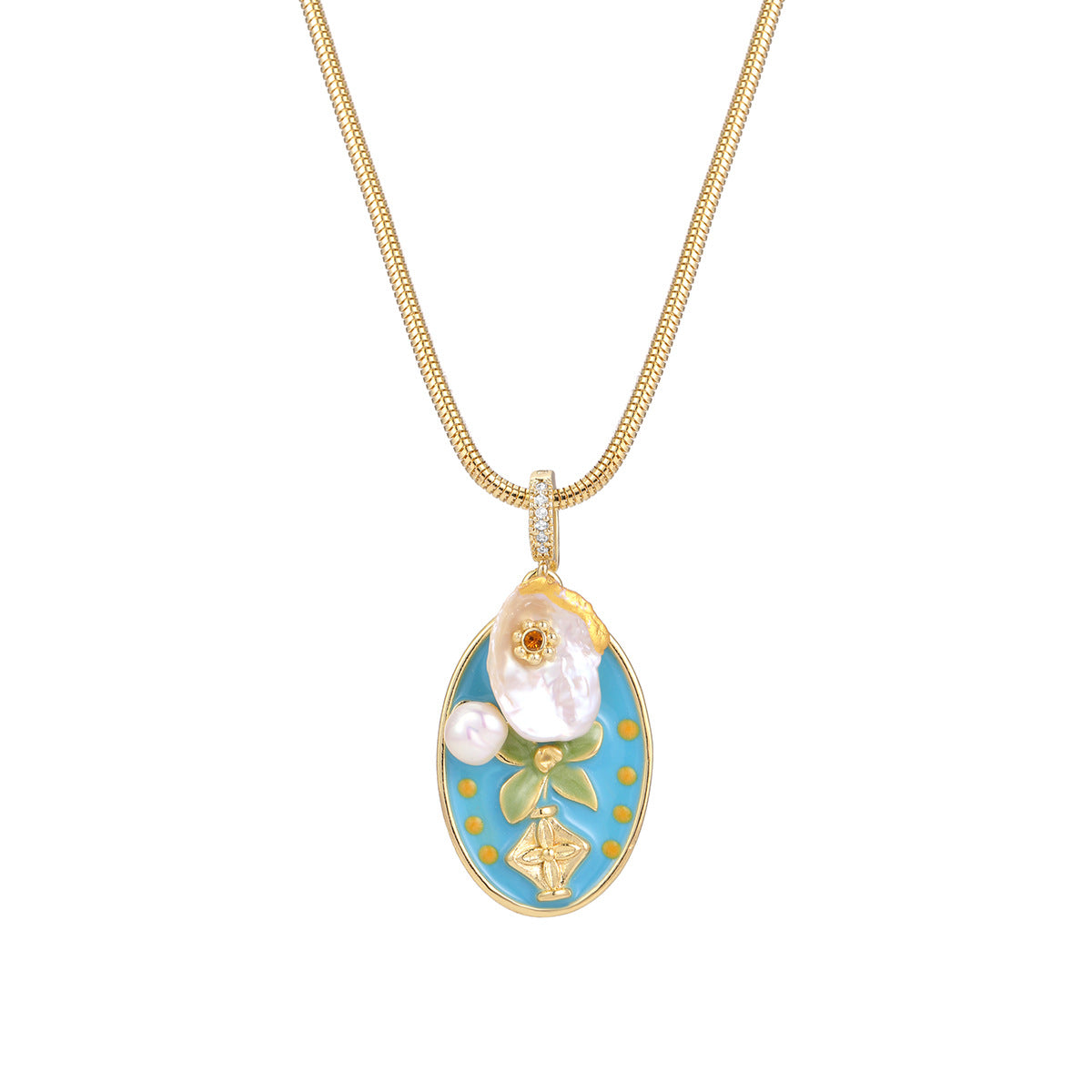 New Tinefu Blue Pearl Necklace Natural Baroque Pearl Butterfly Bracelet14k Gold-plated Earrings Jewelry Set