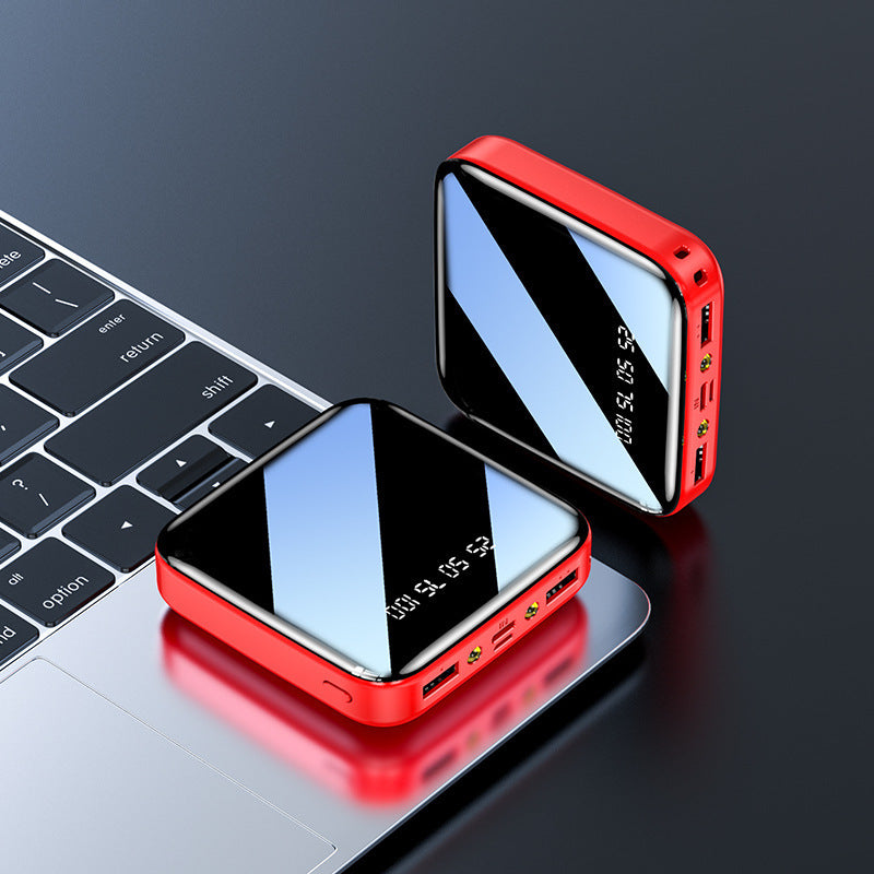 3C Certified Cross-Border Mirror Mini Power Bank20000mAh Portable Power Bank Gift Printing logo