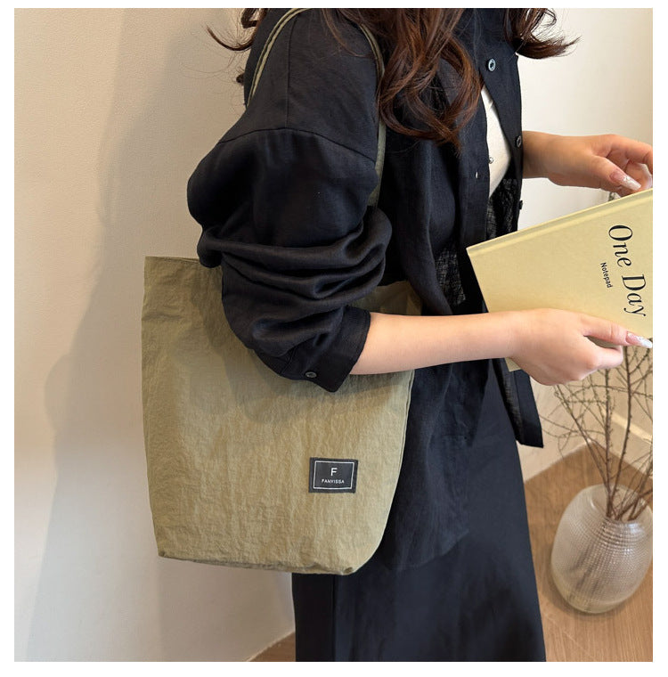 Foreign Trade New Solid Color Women's Bag Wholesale Large Capacity Women's Shoulder Bag Crossbody Bag ins Fashionable Versatile Commuter Bag
