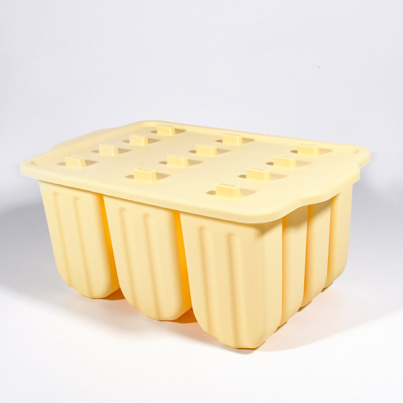 【Same Low Price】Amazon12Ice Cream Mold Easy Release Silicone Popsicle Mold Ice Cream Mold with Lid Ice Cream Mold