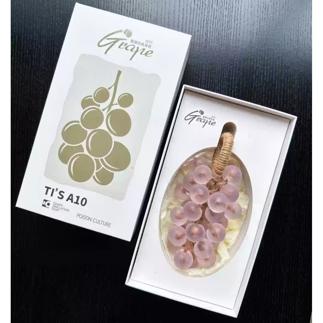 Crystal Grape Whole Bunch Soap Finished Product Simulation Soap Aromatherapy Soap Handmade Soap Gift Bath Bathroom Ornament Hanging Decoration