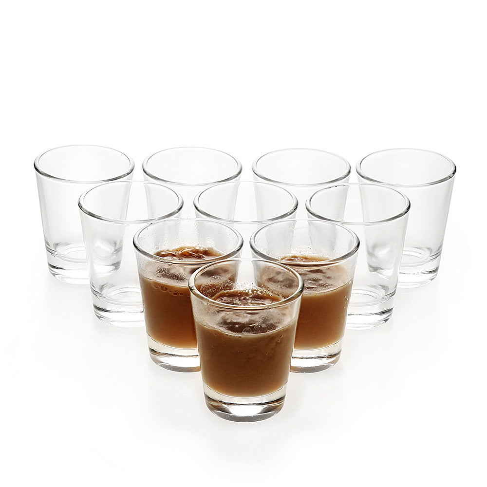 Wholesale Glass Small Round Cup Espresso Cup Double Measurement Baking Coffee Extraction Cup Thickened Liquor Cup Ounce Cup