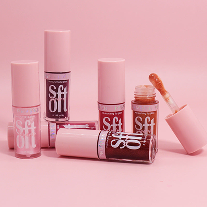 PNF Cross-border Moisturizing Lip Gloss Lip Oil Pearlescent Fine Flash European and American Water Light Lip Plumping Cream Lip Gloss Lip lacquer