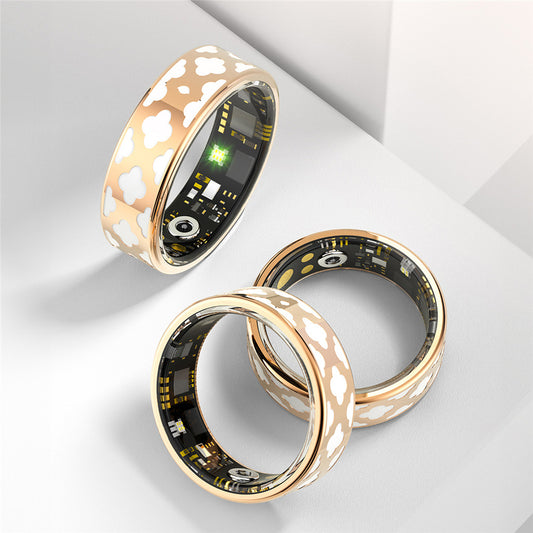 Cross-Border Hot-Selling Niche Black Technology R10M Enamel Color Smart Ring Heart Rate Blood Oxygen Sleep Monitoring Sports Photo