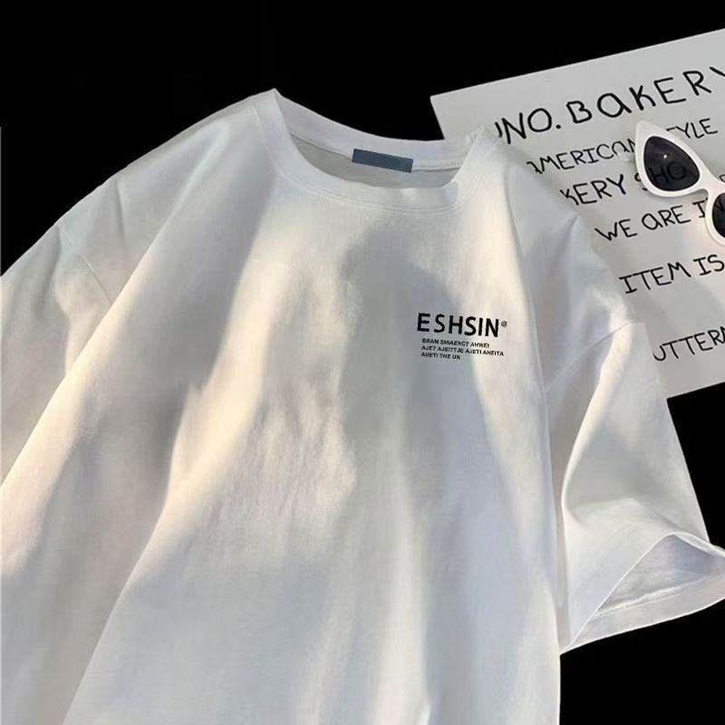 Men's Short Sleeve t T-shirt Ice Silk Short Sleeve Men T T Shirt Summer round Neck Bottoming Shirt Casual All-Matching and Handsome Short t Men's T-shirt