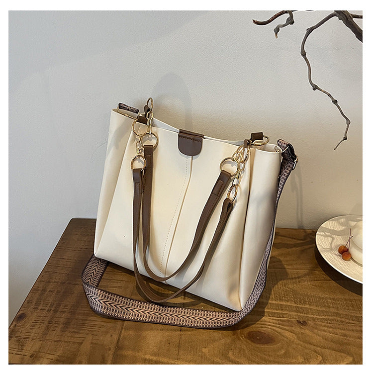Women's two-piece large capacity bag set2024New Fashion Commuting Handbag Simple Casual Shoulder Tote Bag for Women