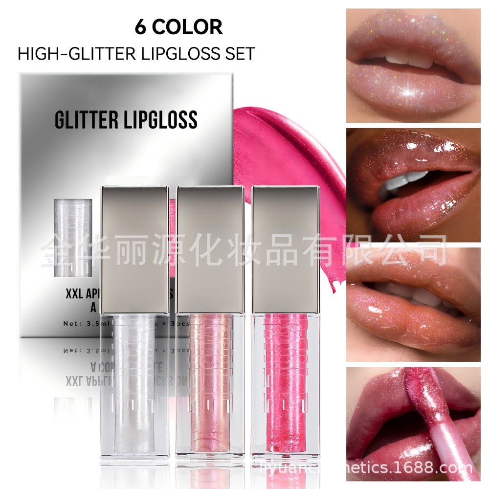New Lip Gloss Six-color Lip Gloss Multi-color Optional Create Sexy Lip Makeup Color Rendering Long-lasting Waterproof Color Lifting