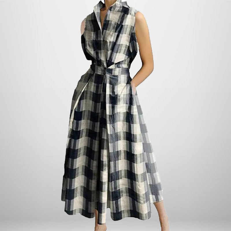 Cross-border New Style Foreign Trade Medieval Retro Plus Size Fashion POLO Loose Collar Wide Hem Women's Dress Wholesale