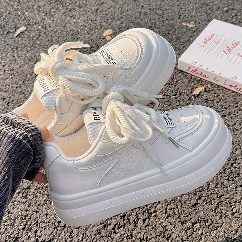 Women's Thick-Soled White Sneakers2025New Summer Women's Sneakers ins Trendy Height-Increasing Chunky Sneakers