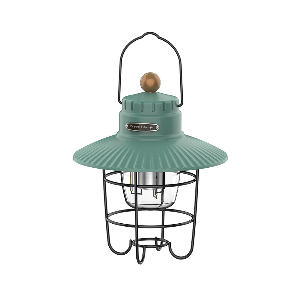 New Outdoor Camping Lantern Camping Light Camping Atmosphere Light Rechargeable Lighting Portable Retro Lantern Tent Camp Light