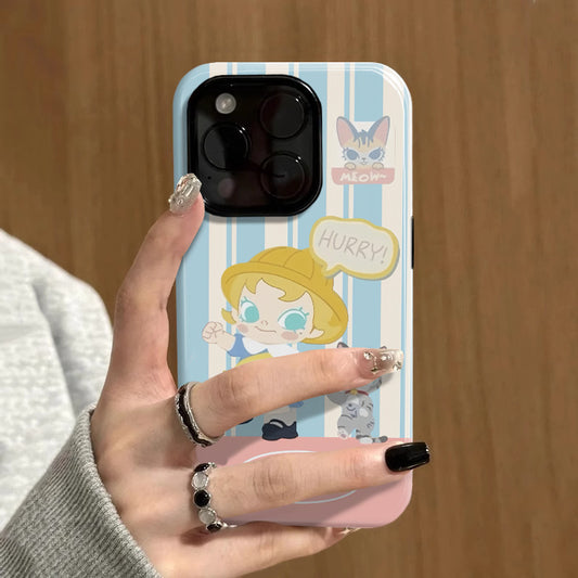 Jasmine and the Kitten Suitable for Apple's new phone case for girls, Japanese-style cartoon